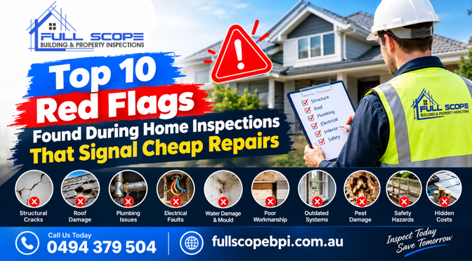 Top 10 Red Flags Found During Home Inspections That Signal Cheap Repairs